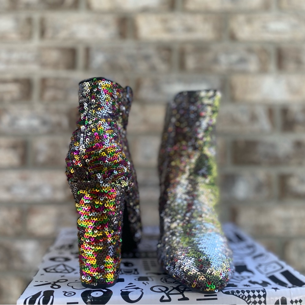 Sequin Multi Color Bootie - image 2